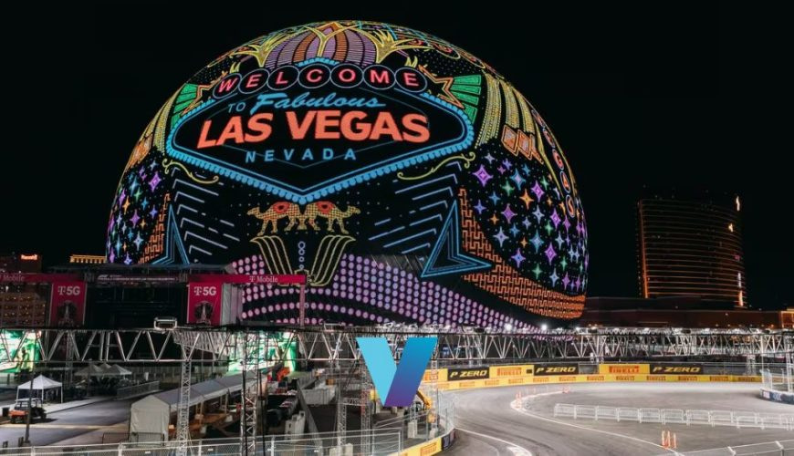 The Vegas Sphere will be lit up for the upcoming Grand Prix.