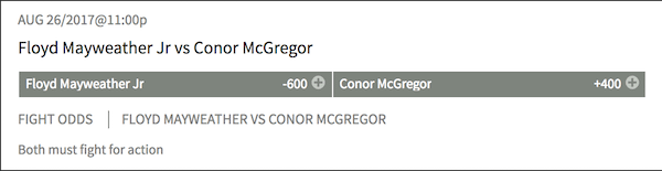 Mayweather Vs. McGregor Vegas Betting Lines